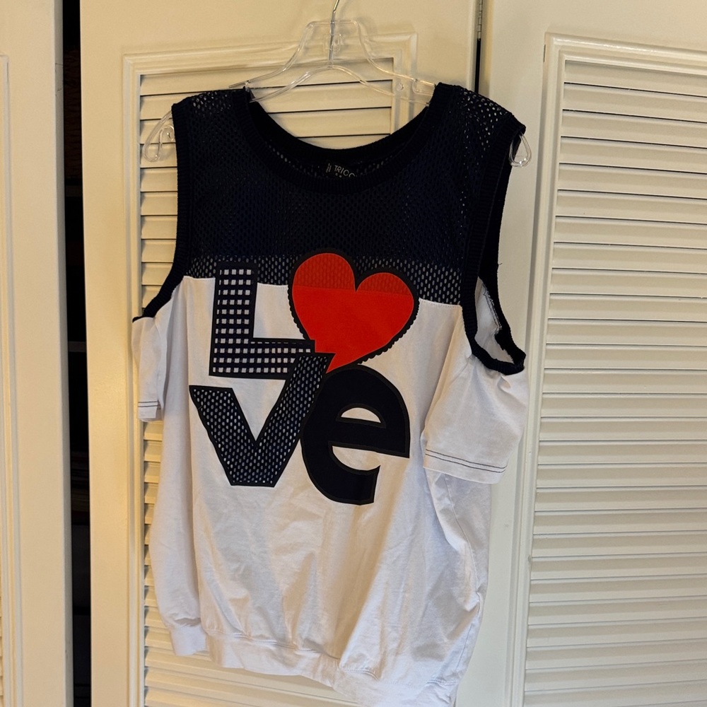 Love Graphic Women's Top - Black, Red, White